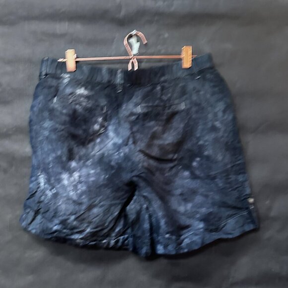 J. Jill Crew Shorts Tie Dyed Cotton Black Tied Dyed Blue Size 12  J.Jill - Picture 6 of 7